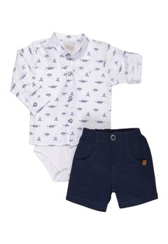 Conjunto Body Bebê Branca Anjos Baby - comprar online