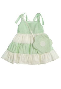Vestido Bebê Estampado Bolsa Verde Anjos Baby