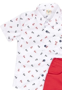 Conjunto Camisa Bermuda Vermelho Have Fun - comprar online