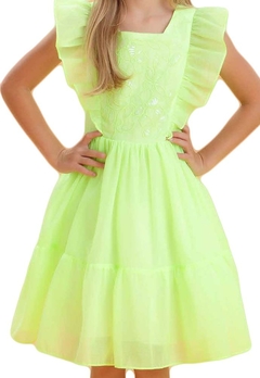 Vestido Infantil Festa Tule Verde Petit Cherrie - comprar online