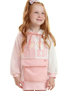 Vestido Infantil Vibes Rosa Mon Sucre