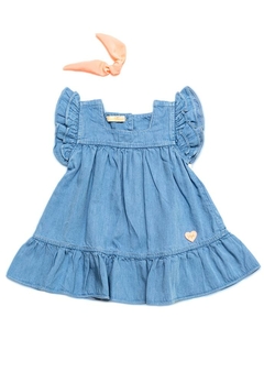 Vestido Curto Infantil Jeans Vigat