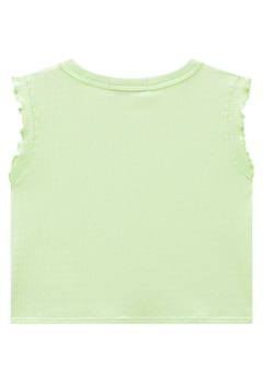 Blusa Regata Verde Canelado Infantil Kukie - comprar online