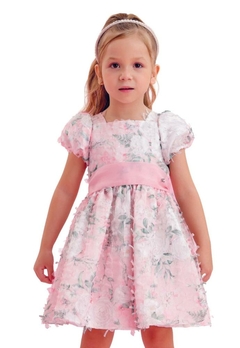 Vestido Tule Rosas Infantil Petit Cherie - comprar online