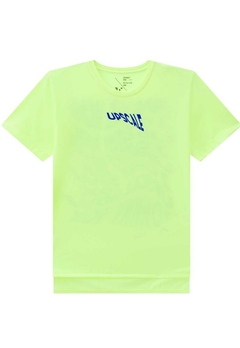 Camiseta Infantil Verde Neon Malha Johnny Fox