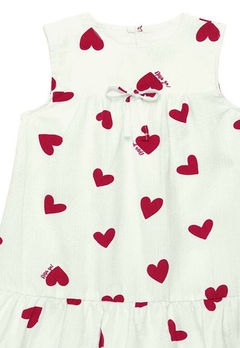 Vestido Infantil Estampado Corações Nina Go - comprar online