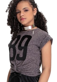 Blusa Curto Juvenil 89 Cinza BobbyLulu