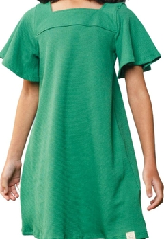 Vestido Meia Malha Verde Liso Infantil BugBee - comprar online