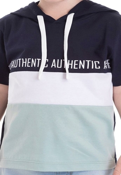 Camiseta Curta Infantil Capuz Preta TMX - comprar online