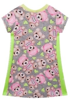 Vestido Infantil Mescla Urso Kukiê - comprar online