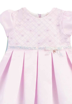 Vestido Bebê Festa Rosa Bordado Petit Cherie - comprar online