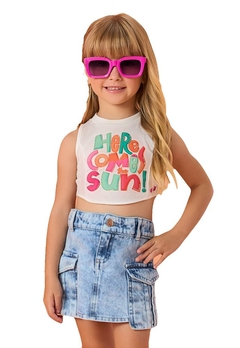 Conjunto Shorts Cropped Sun Infantil Mon Sucrê - comprar online
