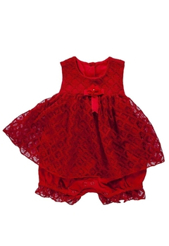 Macacão Curto Vestido Vermelho Beth Bebê