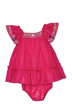 Conjunto Vestido Culote Rosa Infantil Petit Cherie