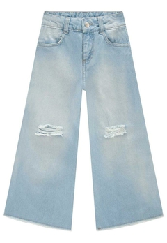 Calça Wide Jeans Infatil Boca Larga Infanti