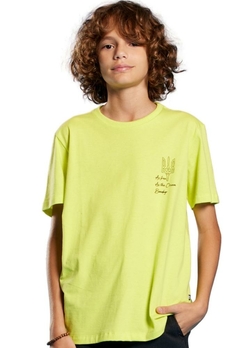 Camiseta Verde Cajado Infantil Banana Danger
