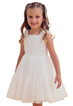 Vestido Branco Tule Infantil Petit Cherie - comprar online