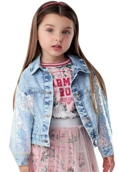 Jaqueta ML Charming Roses Jeans Petit Cherie