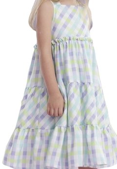 Vestido Infantil Estampado Xadrez Mon Sucré - comprar online