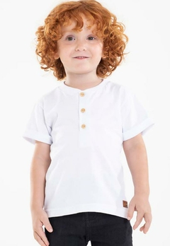 Camiseta Manga Curta Infantil Branca Serelepe