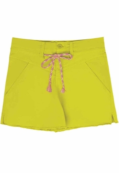 Shorts Infantil Sarja Amarelo D'way