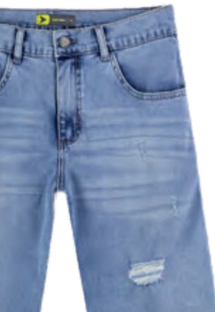 Bermuda Jeans Claro Destroyed Infantil Lemon - comprar online