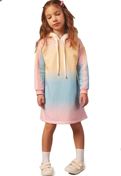 Vestido Infantil Moletom Degradê Candy Bugbee