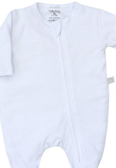 Macacão Longo Bebê Liso Branco Tilly Baby - comprar online