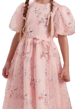 Vestido Infantil Rosa Folhas Petit Cherrie - comprar online