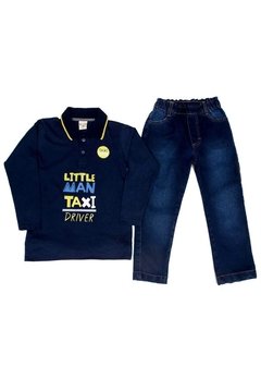 Conjunto Polo Meia Malha Calça Jeans Have Fun