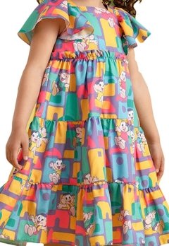 Vestido Infantil Estampado Magali Turma da Monica - comprar online