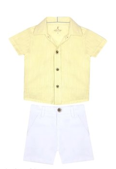 Conjunto Infantil Bermuda Amarelo Pupi