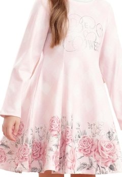 Vestido Infantil Rosa Flores Petit Cherrie - comprar online