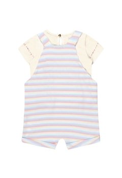 Conjunto Blusa Jardineira Infantil Branco Açucena na internet