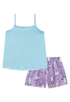 Pijama Infantil Estampado Azul Kukiê na internet
