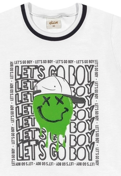 Camiseta Branca Lets Go Boy Infantil Elian - comprar online