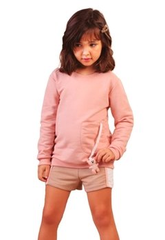Conjunto Shorts ML Infantil Rosa Bugbee