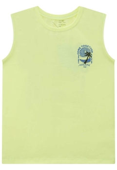 Camiseta Regata Infantil Verde Johnny Fox