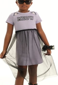 Vestido Infantil Branco Meow Hi! Angel - comprar online