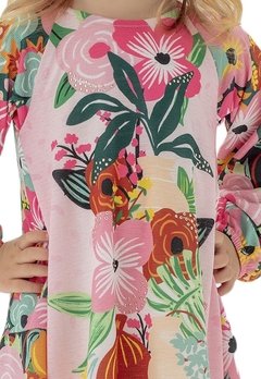 Vestido Infantil Floral Jardim Rosa Mon Sucré - comprar online