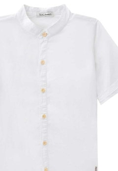 Camisa Polo Tricoline Branca Lucboo - comprar online