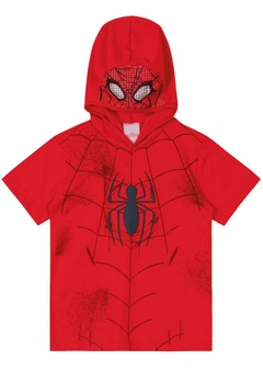 Camiseta Infantil Capuz Homem Aranha Vermelha Brandili - comprar online