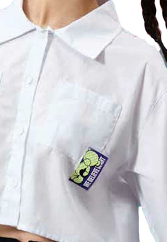 Camiseta Cropped Manga Longa Infantil Branca D'Way na internet