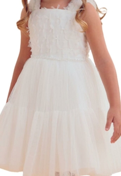 Vestido Branco Tule Infantil Petit Cherie na internet