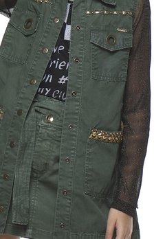 Colete Jeans Verde Militar Kukixo - comprar online