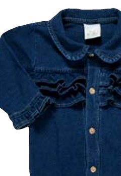 Body Infantil Longo Babados Jeans Anjos Baby - comprar online