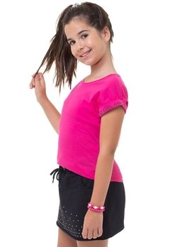 Blusa Malha Infantil Rosa Açucena - comprar online