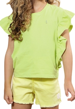 blusa meia malha verde bugbee - comprar online