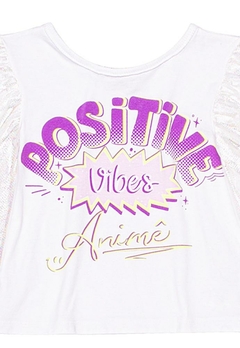 Blusa Infantil Branca Positive Animê - comprar online