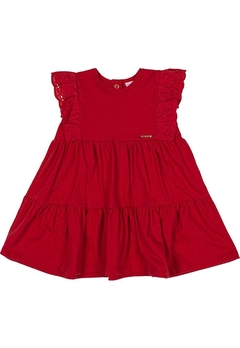 Vestido Curto Infantil Vermelho Momi